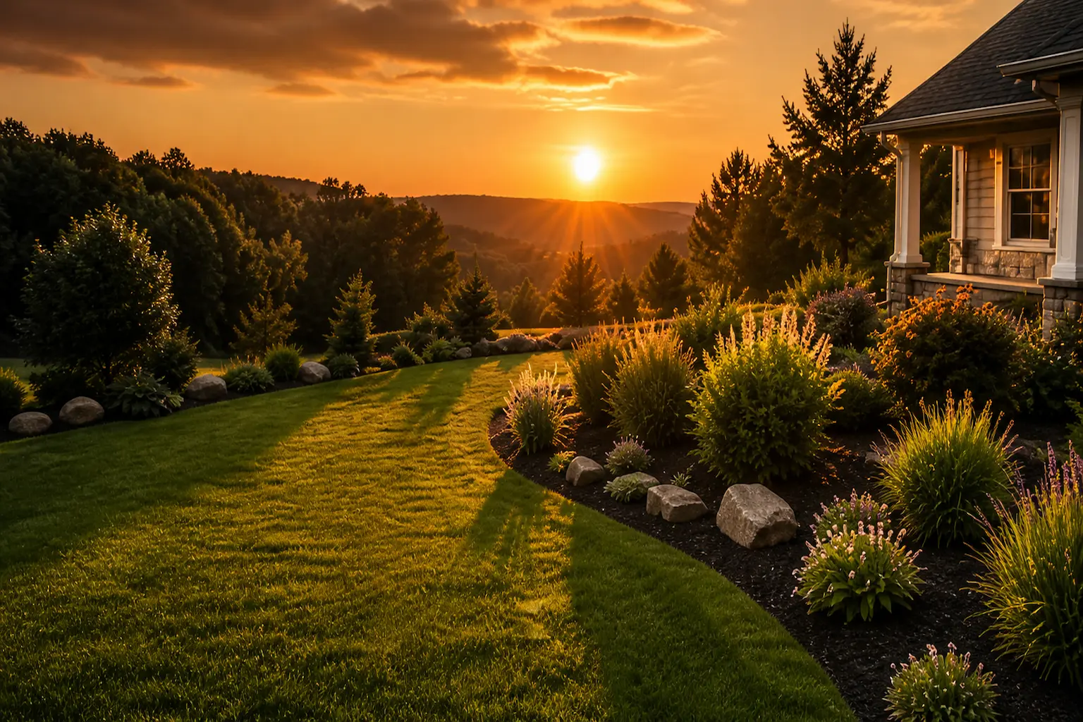 ABCO Landscaping displaying a well maintained landscaping property in Gouldsboro, PA